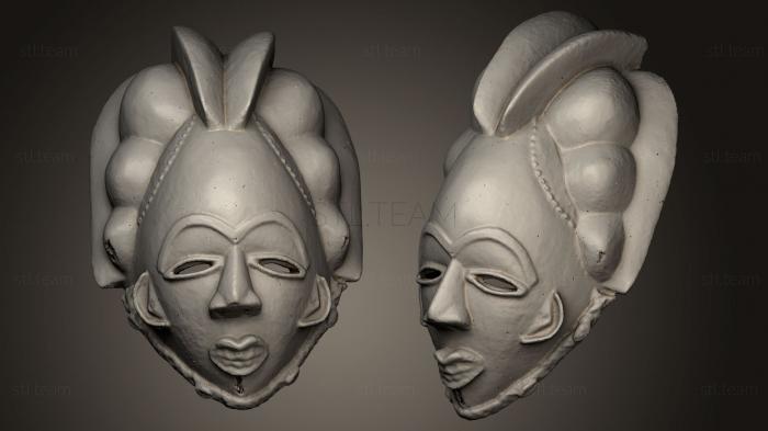 3D model African Mask Low Res (STL)